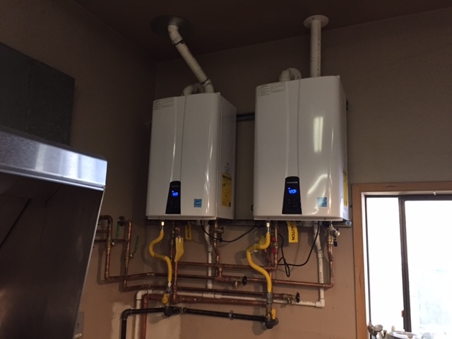 New water heaters for the Ēdamzale kitchen. 